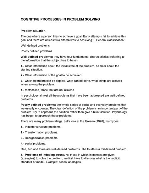 Image result for Cognitive Process and Problem Solving