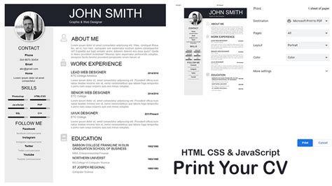 Afbeeldingsresultaten voor How to Make Resume Using HTML/CSS Same Images