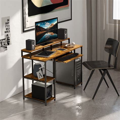Image result for Metal-Frame Computer Desk