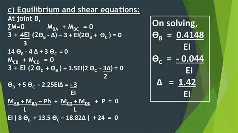 Image result for Modified Slope Deflection Equation