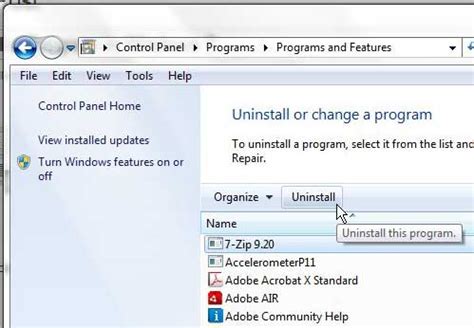 Image result for How to Remove Programs Windows 7