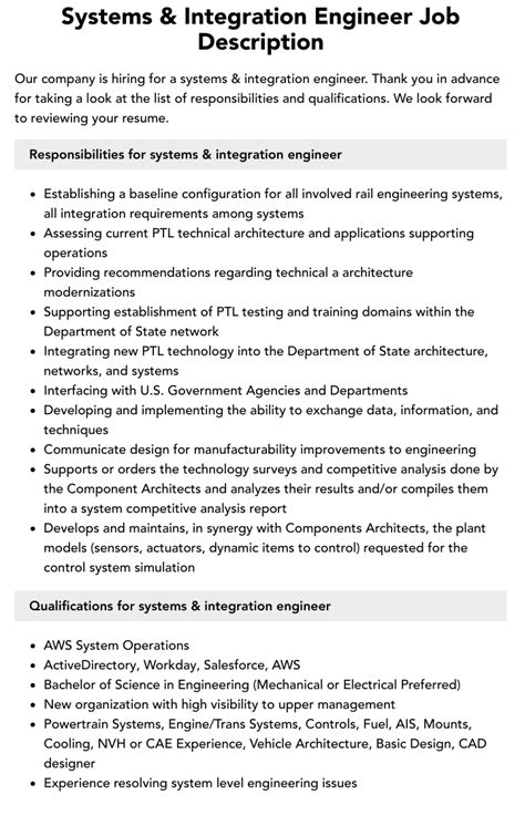 Image result for Systems Integration Project Engineer