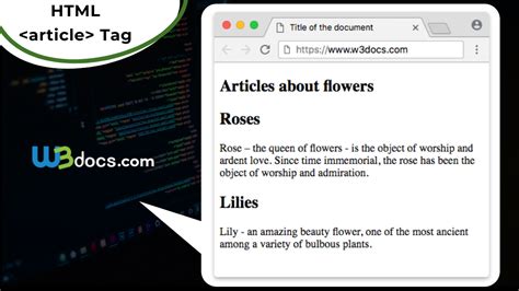 Image result for Article and Section HTML