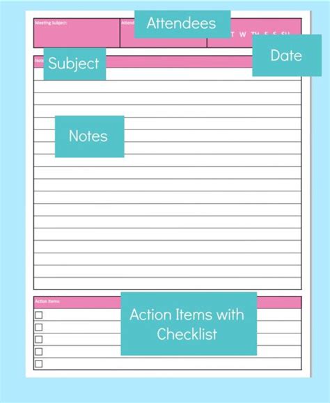 Image result for Professional Note Taking Template