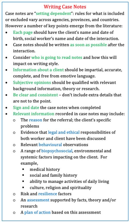 Image result for Case Note Example
