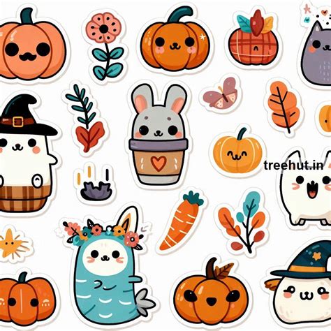 Toradh íomhá ar Fall Stickers in a Line