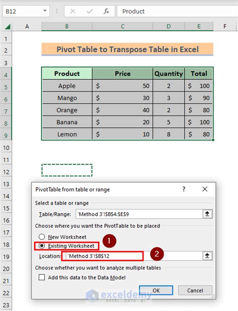 Image result for Transpose PivotTable Excel