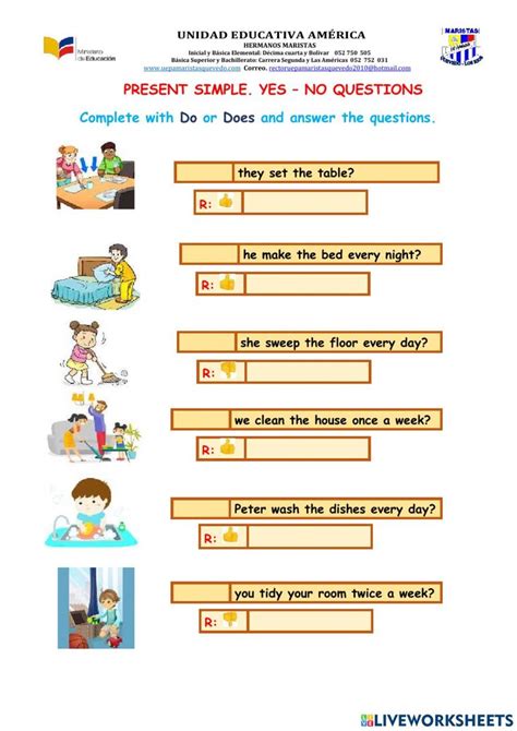 Toradh íomhá ar Simple Present Tense Yes No Questions