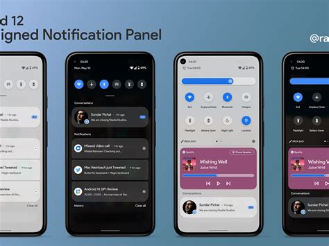Toradh íomhá ar Pixel Android 12 Notification Panel