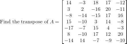 Transpose Linear Algebra に対する画像結果