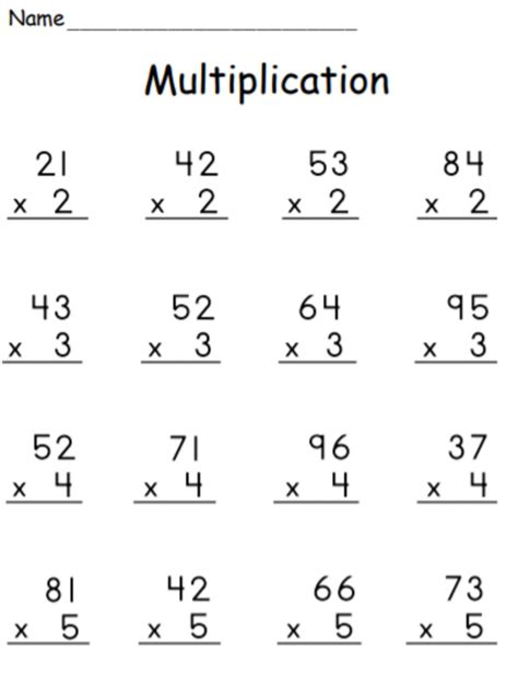 Image result for Multiplication WorkSheets
