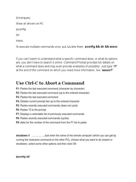 Image result for Command-Prompt Commands PDF Download