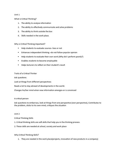 Image result for Critical Thinking Freshman Course PDF