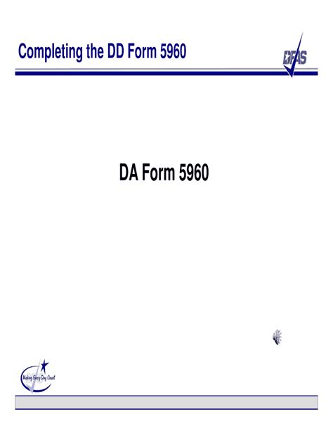 Image result for DA Form 5960 Fillable PDF