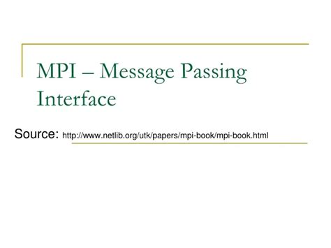 Image result for MPI Message Passing