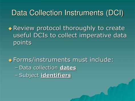 Image result for DCI Data Collection Instruments