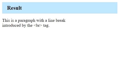 Image result for Line Space Tag in HTML