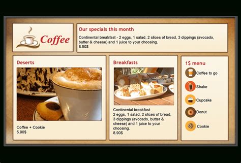 Image result for Free Digital Menu Templates