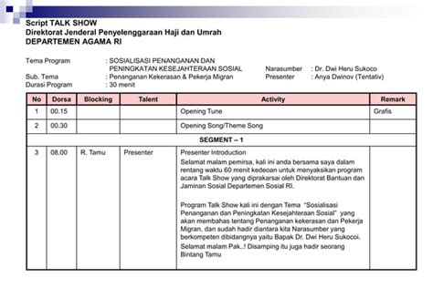 Contoh Script Talk Show に対する画像結果