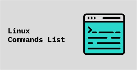 Image result for Linux Commands List with Examples