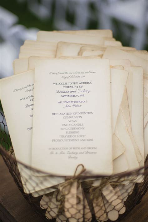 Image result for DIY Rustic Wedding Programs