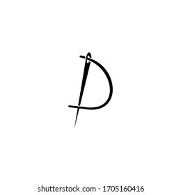 Image result for Script Letter D with Needle Logo