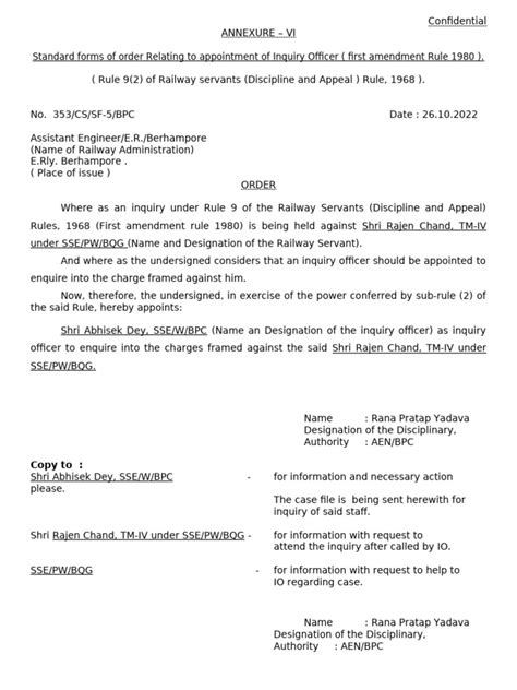 Image result for Inquiry Officer