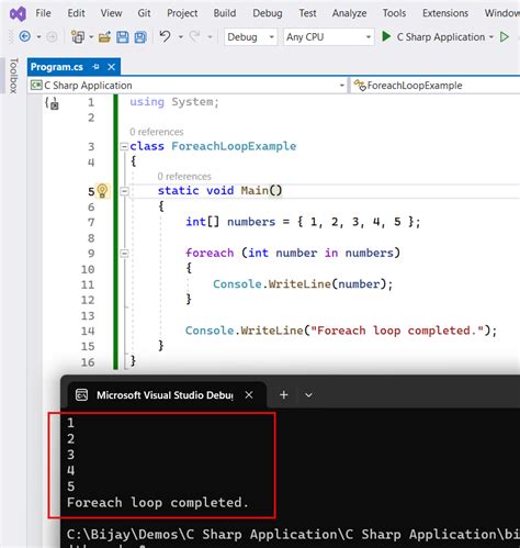 Afbeeldingsresultaten voor Foreach Example C#