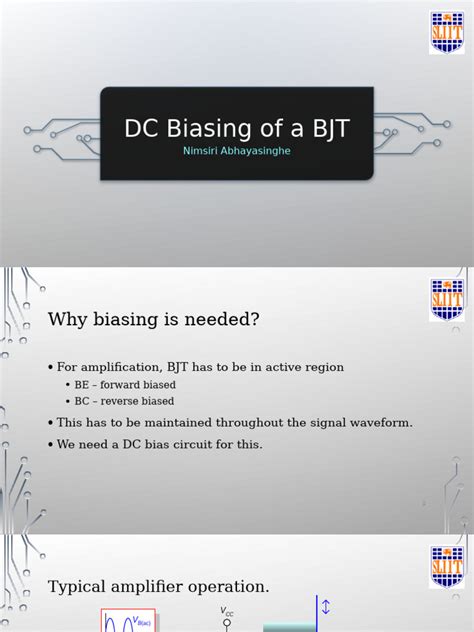Image result for What Is DC Biasing of BJT