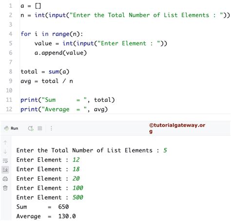 Image result for How to Get Sum of a List Python
