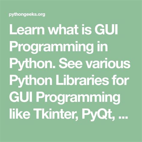 Image result for GUI API That Are Python Programming Languages Sample