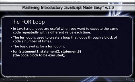Image result for For Loop Syntax in JavaScript