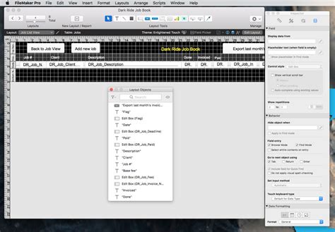 Image result for FileMaker Pro Database with Menu Design