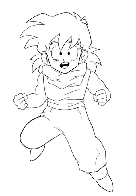 Afbeeldingsresultaten voor Gohan Drawing Easy Trace