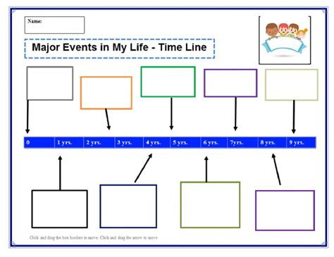 Toradh íomhá ar Reading Timelines Worksheet