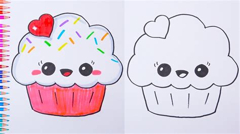 How to Draw a Cupcake Easy drawings - YouTube