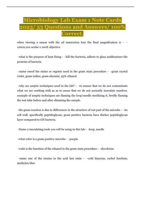 Toradh íomhá ar Microbiology Lab Exam One