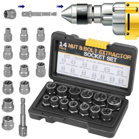 Toradh íomhá ar Nut and Bolt Extractor Set