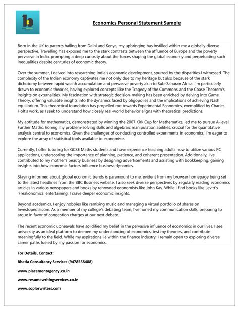 Image result for Really Good Personal Statement Examples