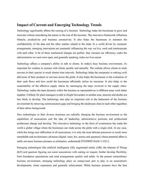 Image result for Emerging Technology Impact