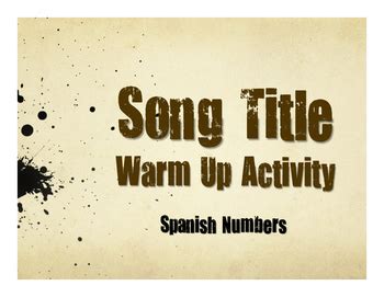 Spanish Numbers Song Titles by The Profe Store LLC | TpT