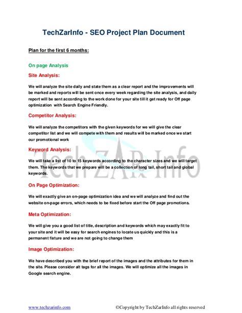 نتيجة الصورة لـ Sample Project Plan Document