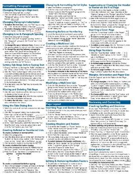 Image result for Microsoft Word Quick Reference Guide
