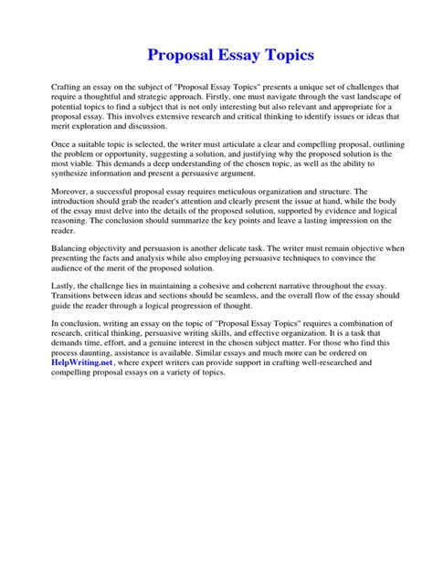 Image result for Topic Proposal Writing Examples