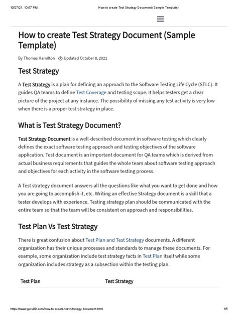 Image result for Test Strategy Document Template Ppt Format