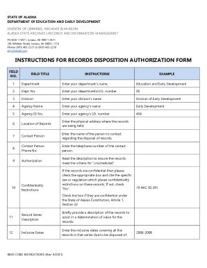 Toradh íomhá ar Records Disposition Form