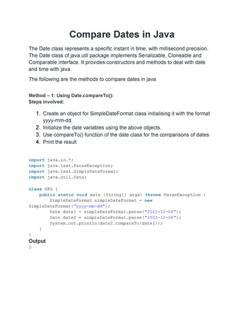 Image result for How to Compare Two Date in Java for Sorting