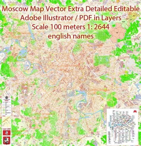 Image result for Moscow Map in English