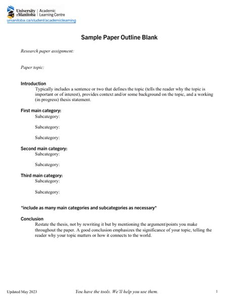 Image result for Outline Paper Sample