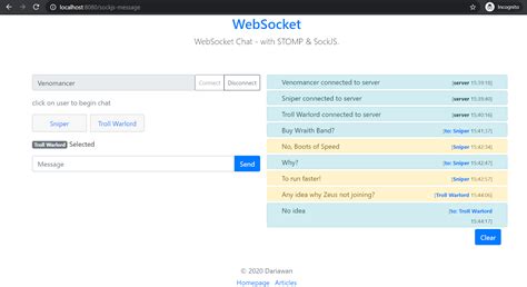 Chat WebSocket に対する画像結果